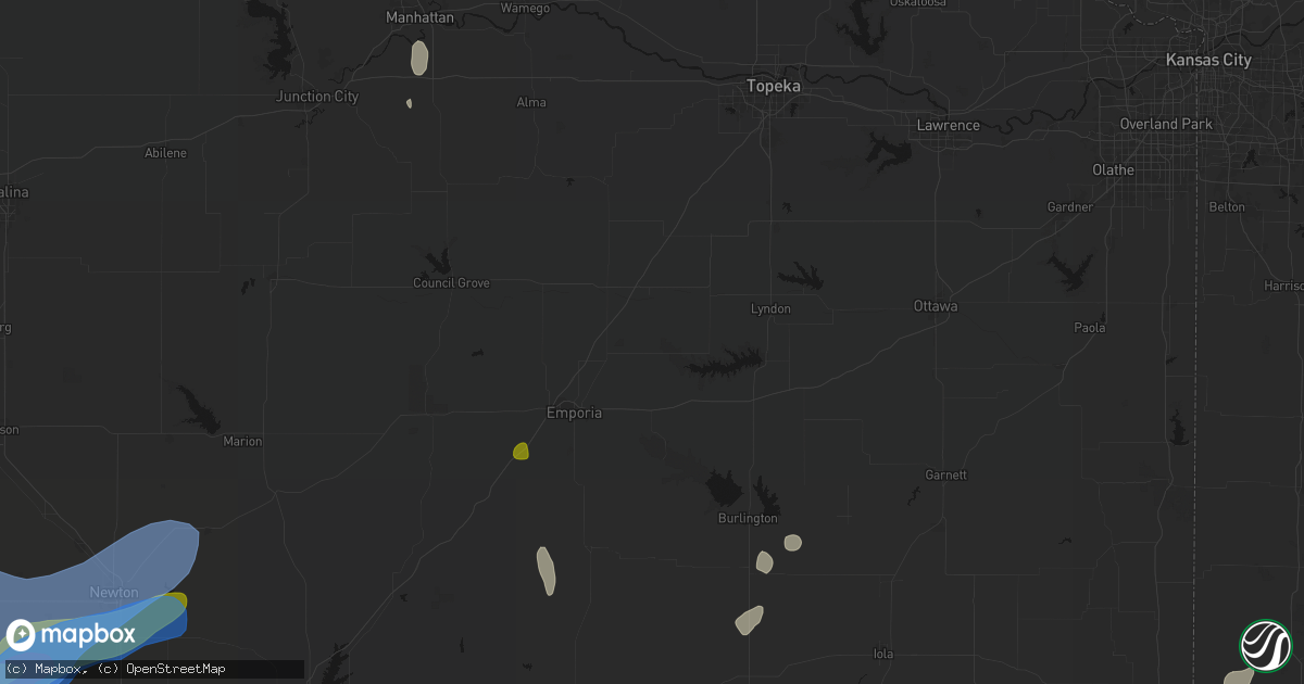 Hail map in Reading, KS on May 30, 2026