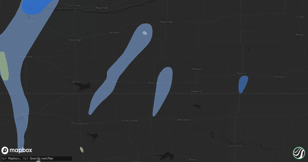 Hail map in Red Cloud, NE on May 30, 2026