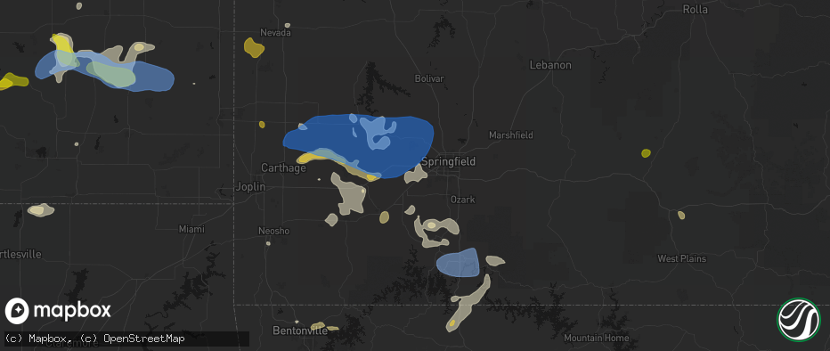 Hail map in Republic, MO on May 30, 2026