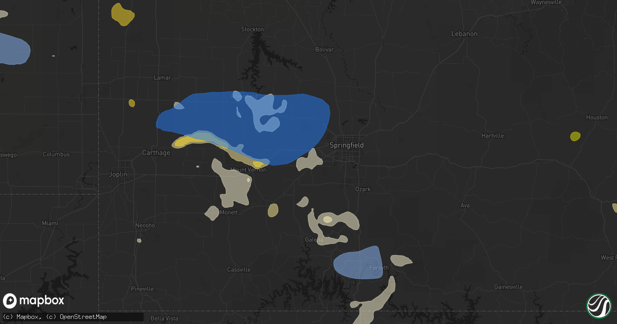 Hail map in Republic, MO on May 30, 2026