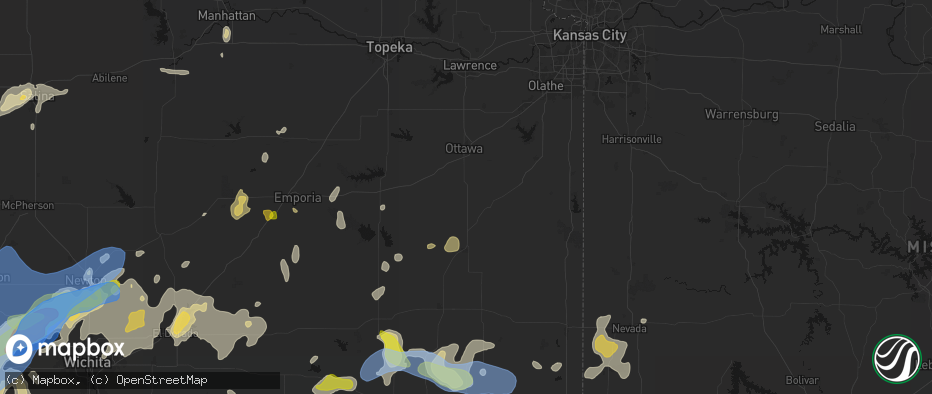 Hail map in Richmond, KS on May 30, 2026