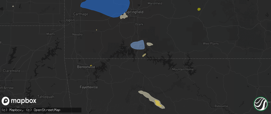 Hail map in Ridgedale, MO on May 30, 2026
