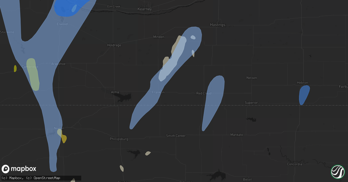 Hail map in Riverton, NE on May 30, 2026