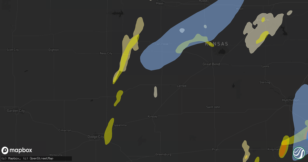 Hail map in Rozel, KS on May 30, 2026