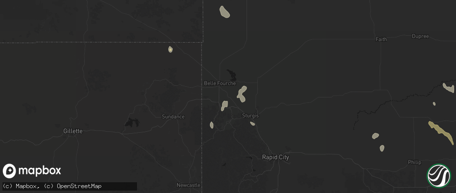 Hail map in Saint Onge, SD on May 30, 2026