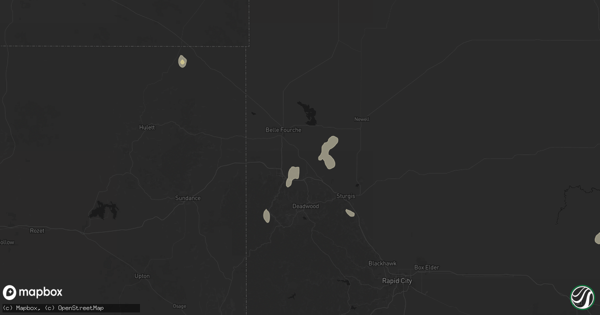 Hail map in Saint Onge, SD on May 30, 2026