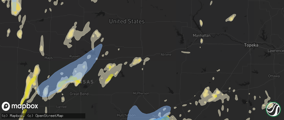 Hail map in Salina, KS on May 30, 2026