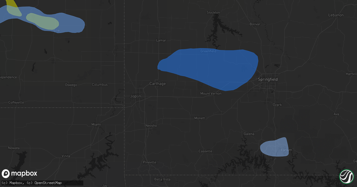 Hail map in Sarcoxie, MO on May 30, 2026