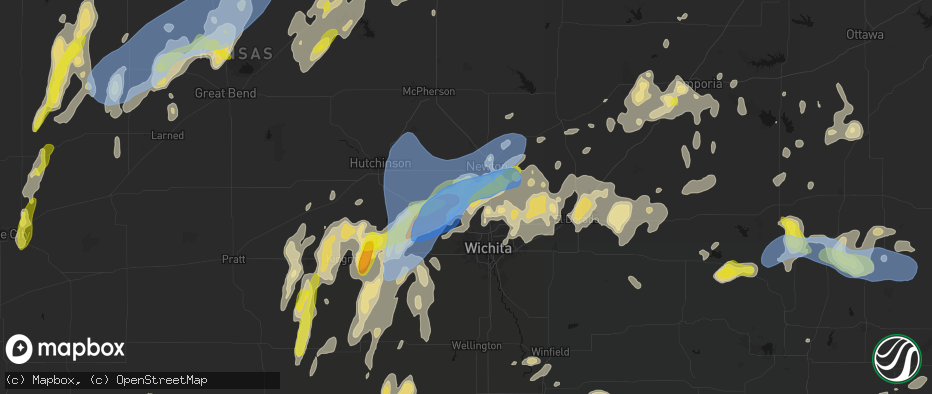Hail map in Sedgwick, KS on May 30, 2026