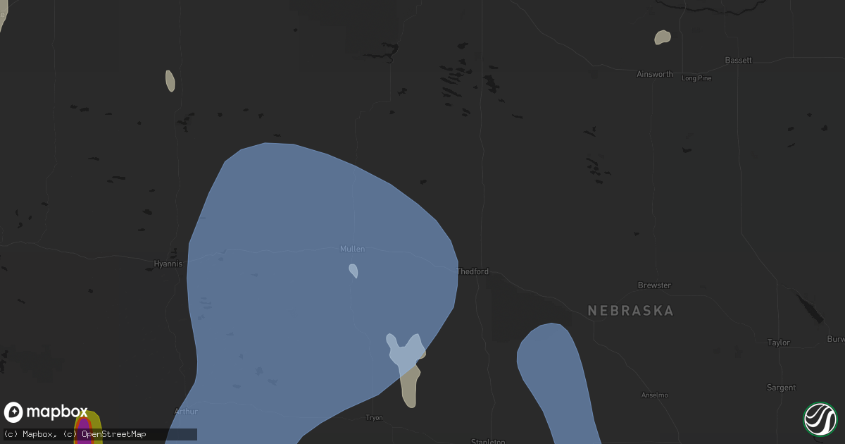 Hail map in Seneca, NE on May 30, 2026