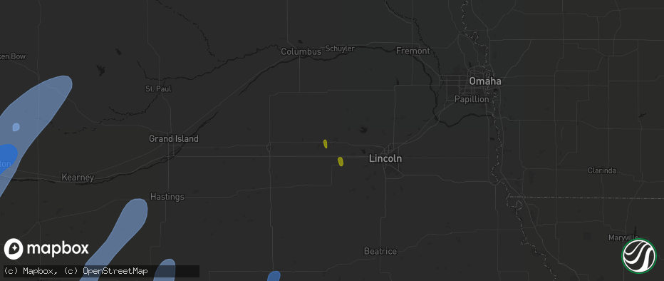 Hail map in Seward, NE on May 30, 2026