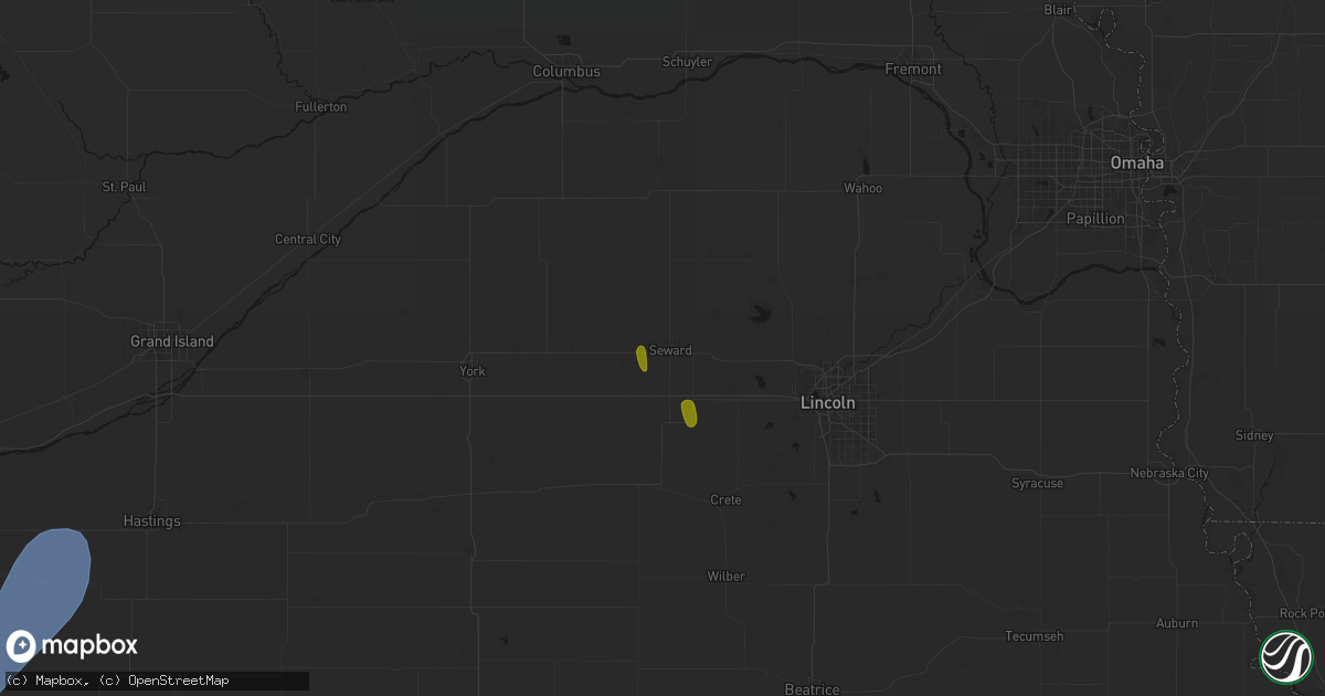 Hail map in Seward, NE on May 30, 2026