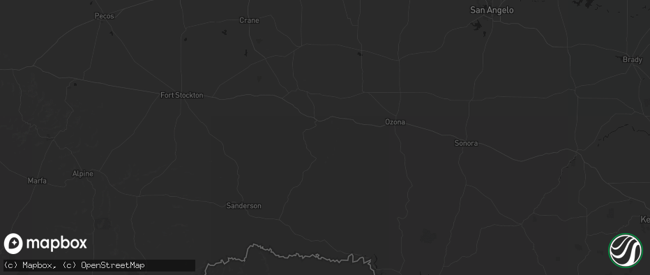 Hail map in Sheffield, TX on May 30, 2026