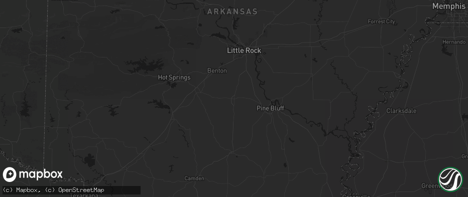 Hail map in Sheridan, AR on May 30, 2026
