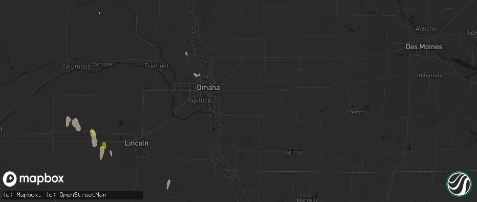 Hail map in Silver City, IA on May 30, 2026