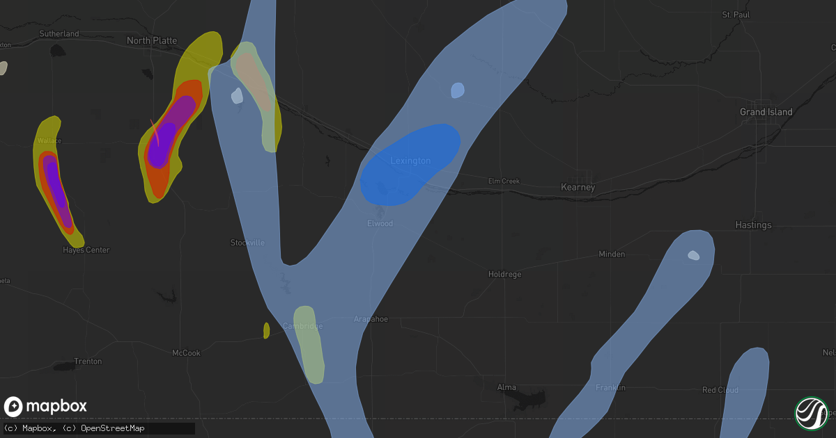 Hail map in Smithfield, NE on May 30, 2026