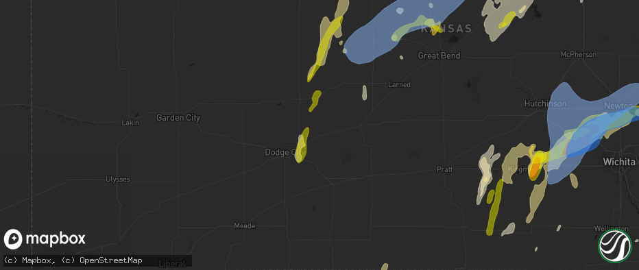Hail map in Spearville, KS on May 30, 2026