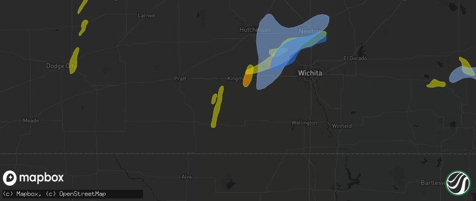 Hail map in Spivey, KS on May 30, 2026