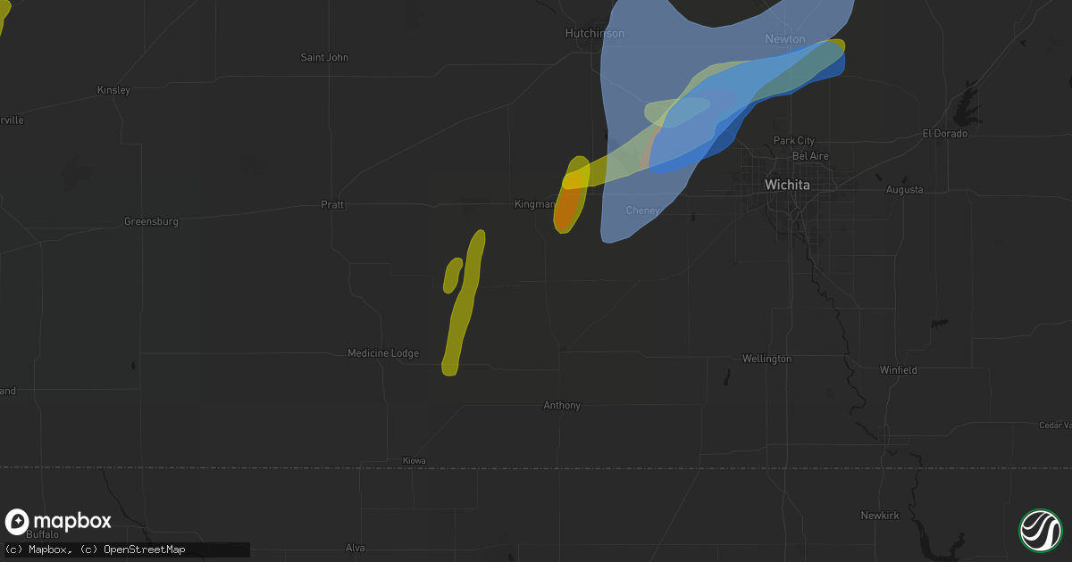Hail map in Spivey, KS on May 30, 2026