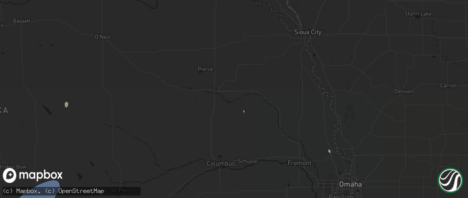 Hail map in Stanton, NE on May 30, 2026