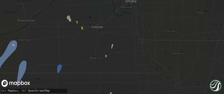 Hail map in Sterling, NE on May 30, 2026