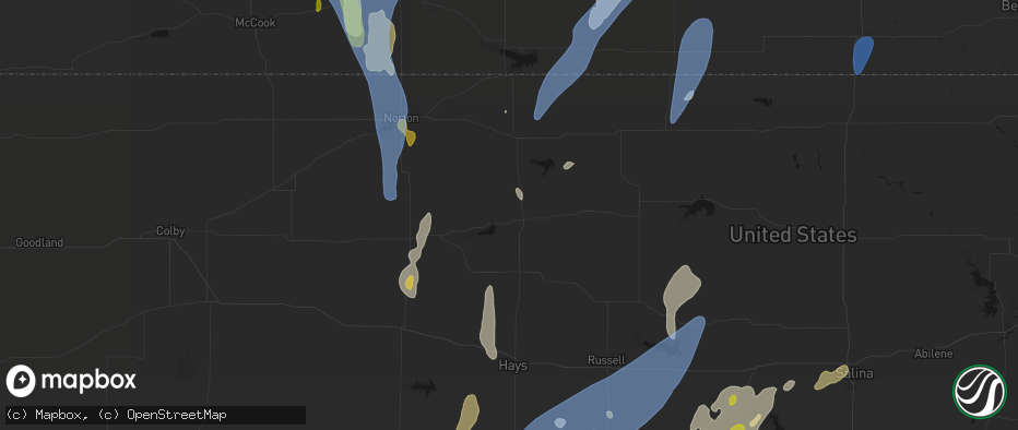 Hail map in Stockton, KS on May 30, 2026