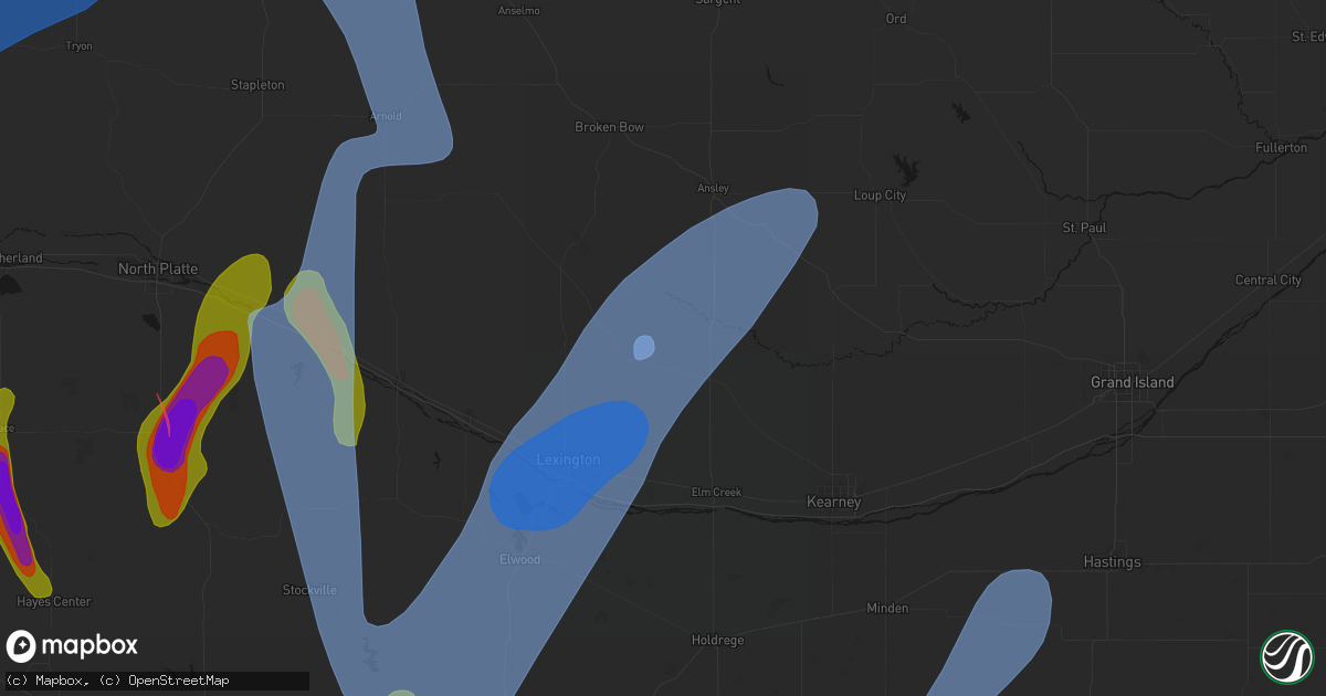Hail map in Sumner, NE on May 30, 2026