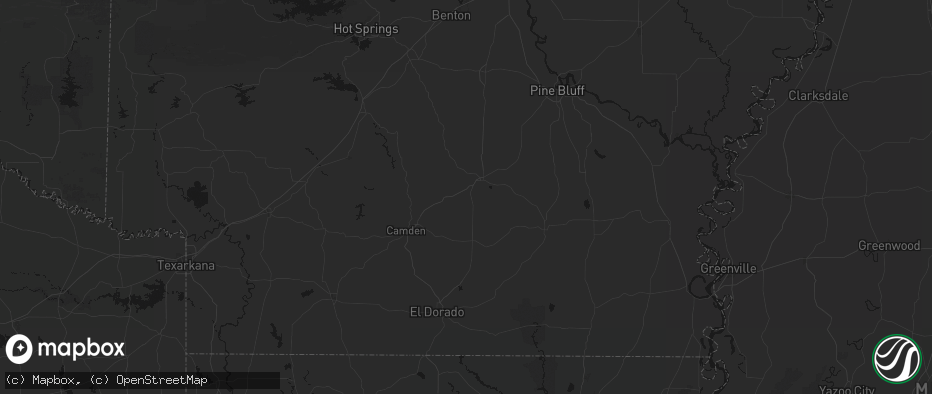 Hail map in Thornton, AR on May 30, 2026