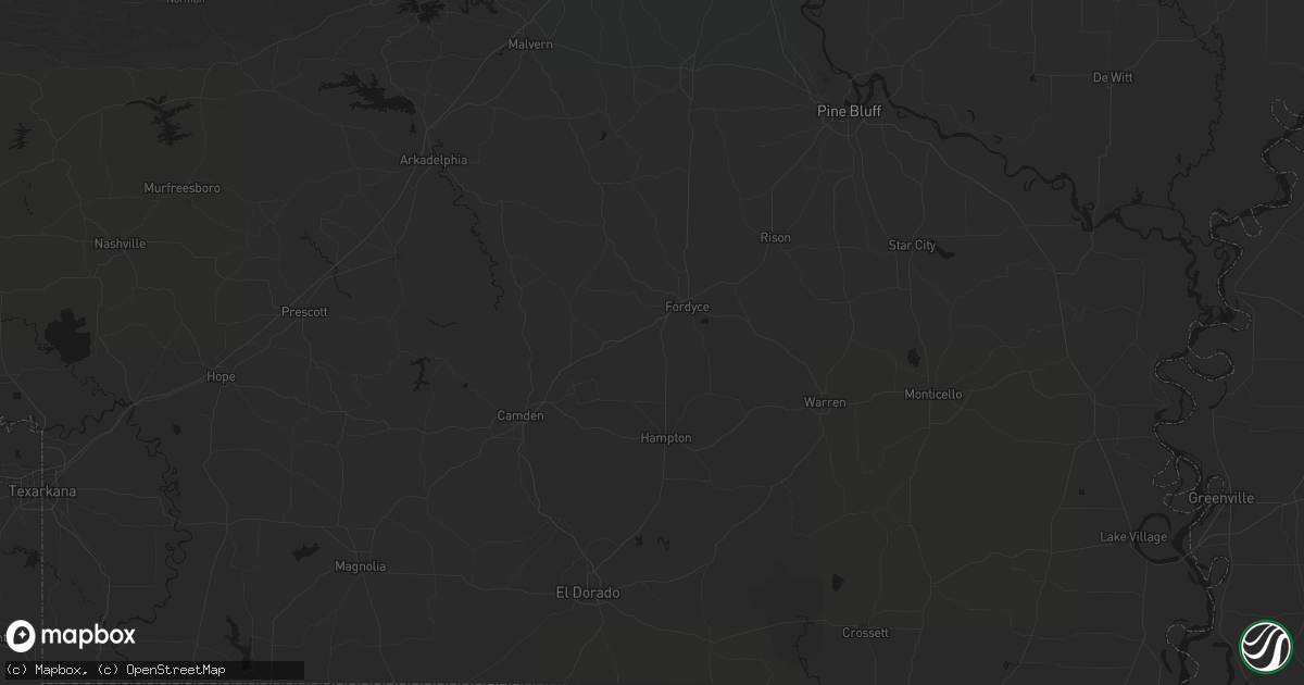 Hail map in Thornton, AR on May 30, 2026