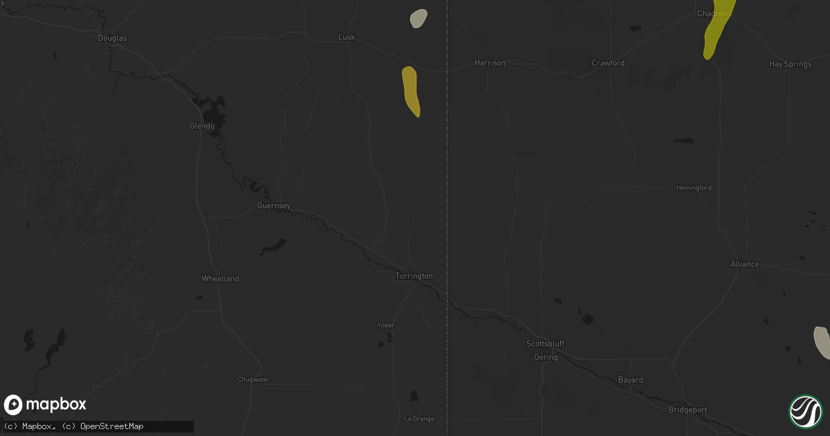 Hail map in Torrington, WY on May 30, 2026