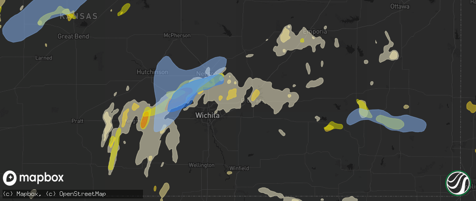 Hail map in Towanda, KS on May 30, 2026