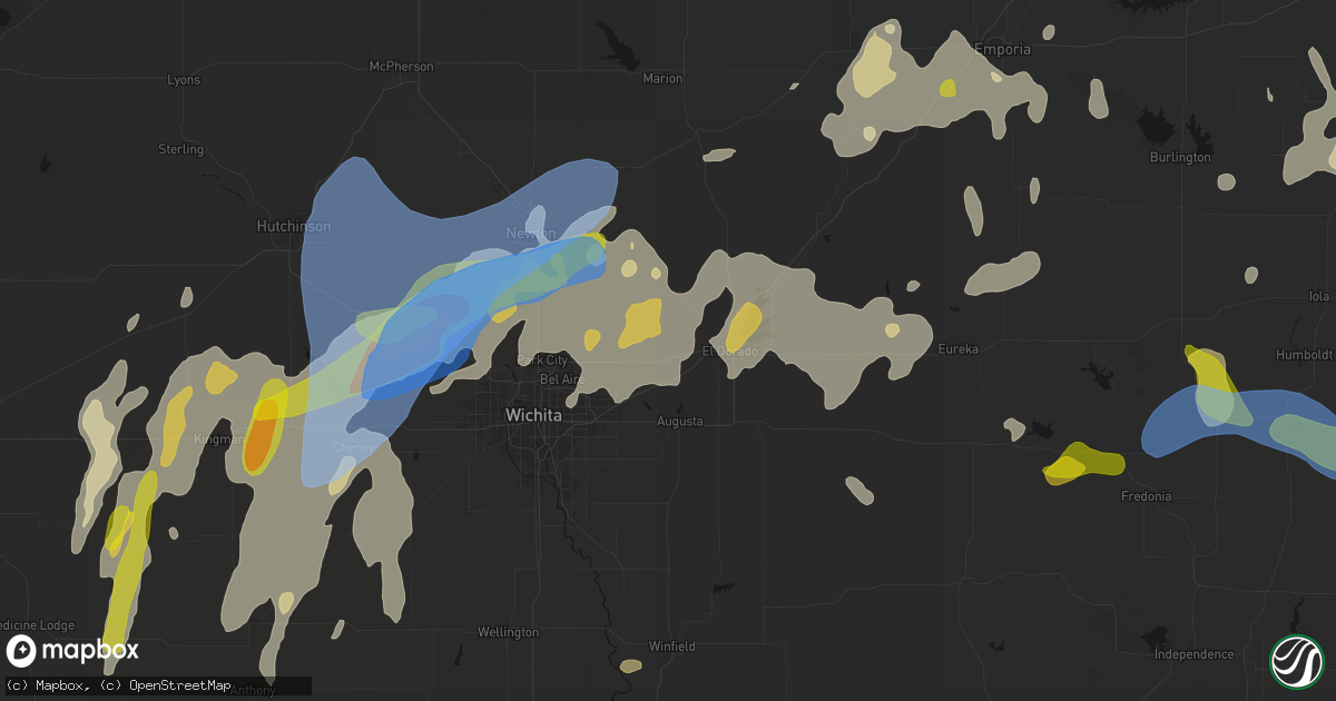 Hail map in Towanda, KS on May 30, 2026