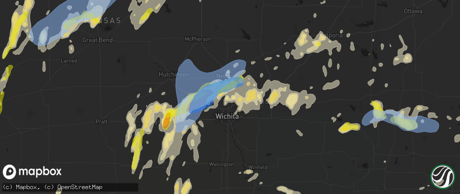 Hail map in Valley Center, KS on May 30, 2026