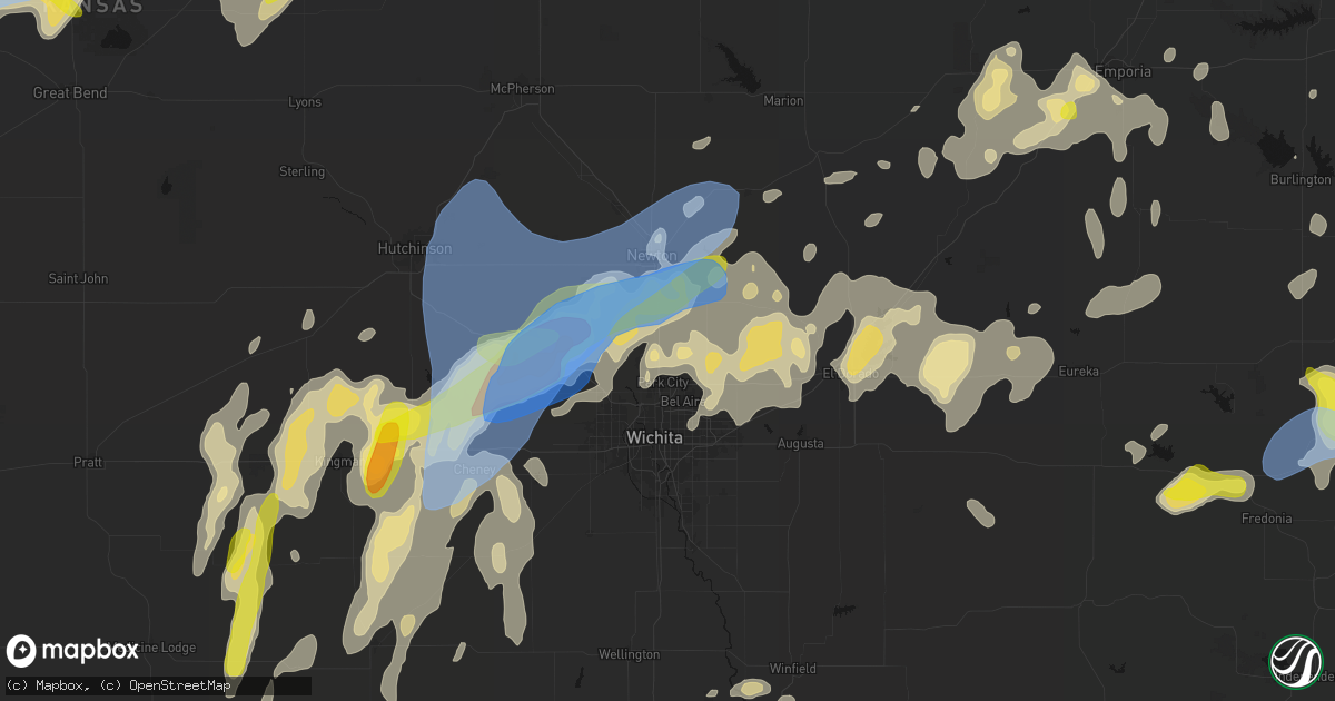 Hail map in Valley Center, KS on May 30, 2026