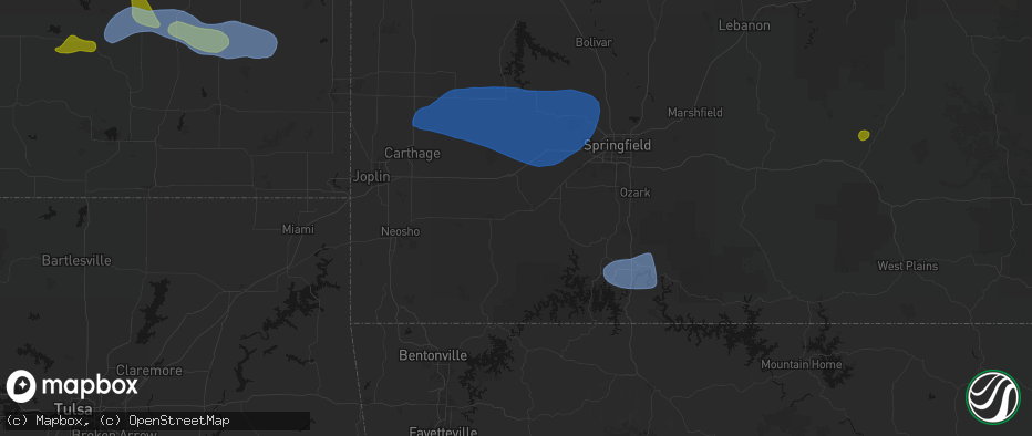 Hail map in Verona, MO on May 30, 2026