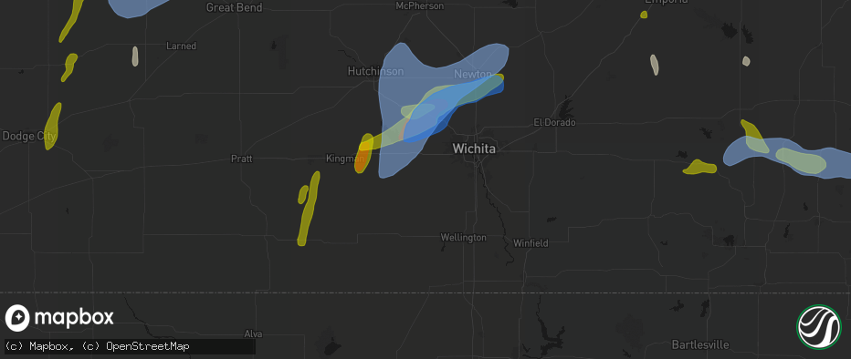 Hail map in Viola, KS on May 30, 2026