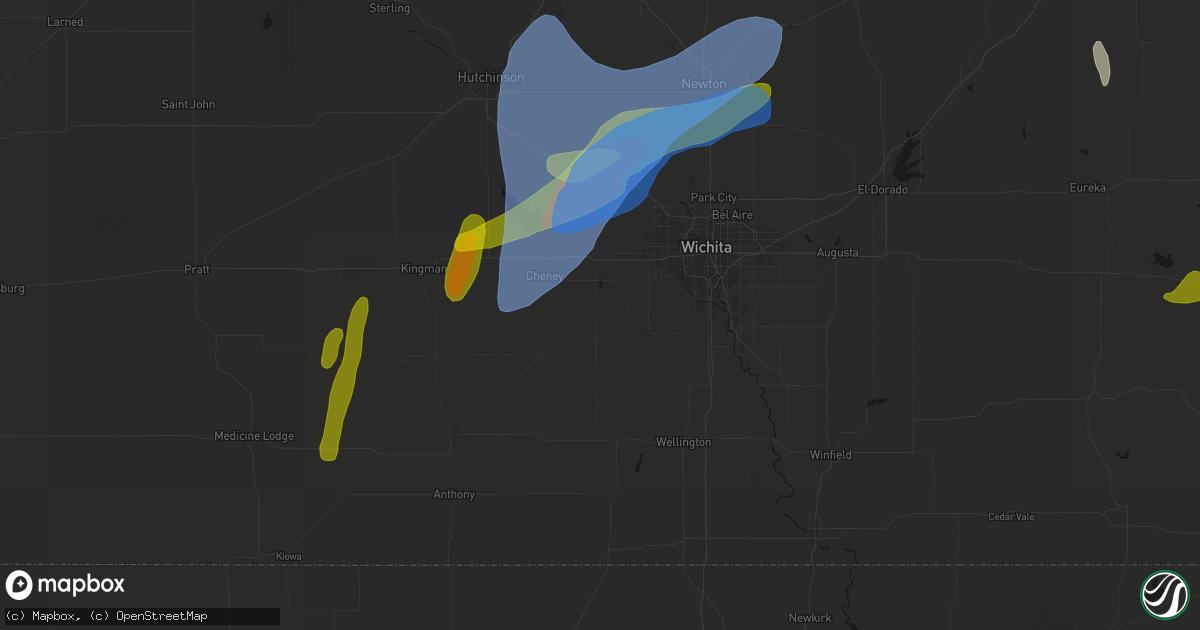 Hail map in Viola, KS on May 30, 2026