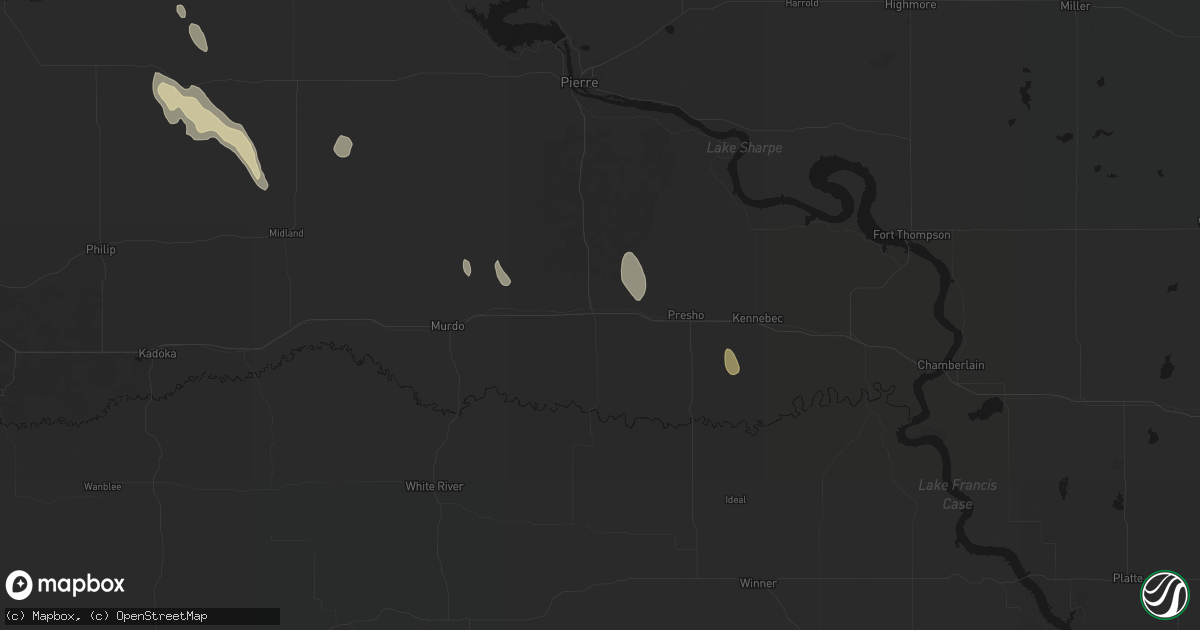 Hail map in Vivian, SD on May 30, 2026