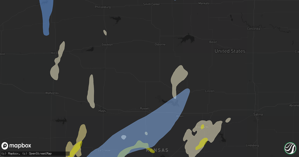 Hail map in Waldo, KS on May 30, 2026