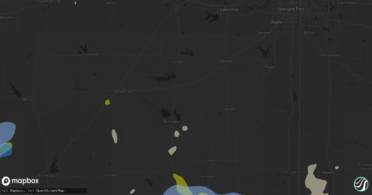 Hail map in Waverly, KS on May 30, 2026