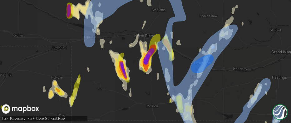 Hail map in Wellfleet, NE on May 30, 2026
