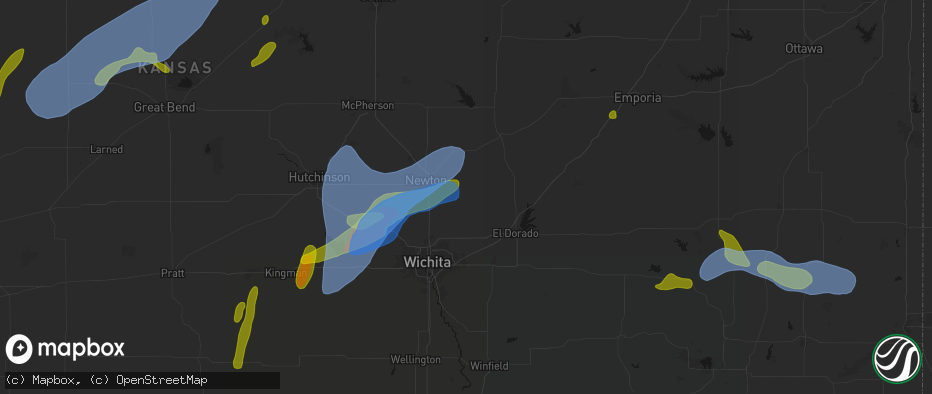 Hail map in Whitewater, KS on May 30, 2026