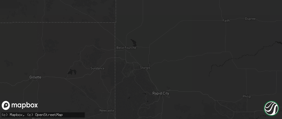 Hail map in Whitewood, SD on May 30, 2026