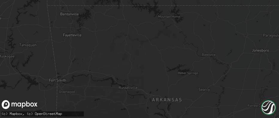 Hail map in Witts Springs, AR on May 30, 2026