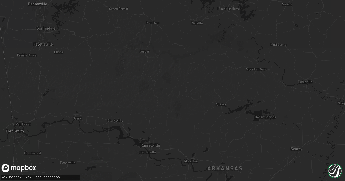 Hail map in Witts Springs, AR on May 30, 2026