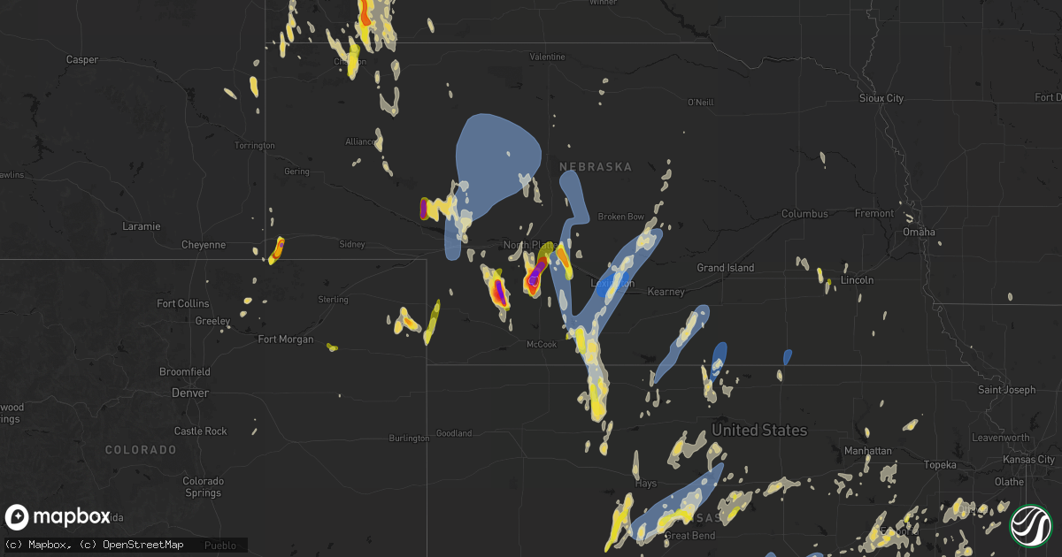 Hail map on May 30, 2026