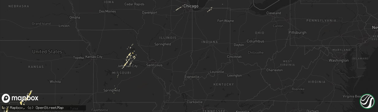 Hail map in Illinois on May 31, 2011