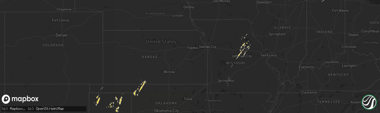 Hail map on May 31, 2011