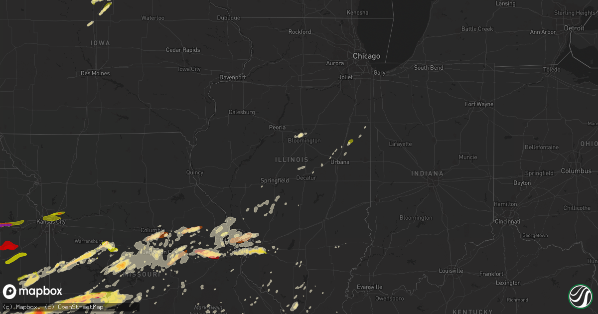 Hail map in Illinois on May 31, 2013