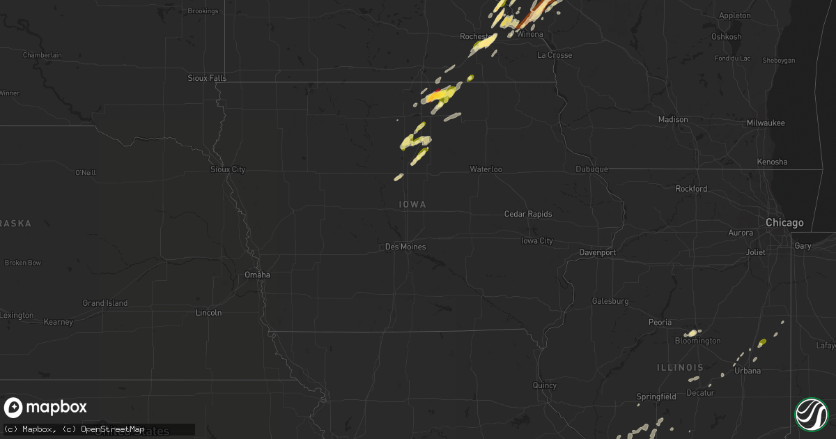 Hail map in Iowa on May 31, 2013